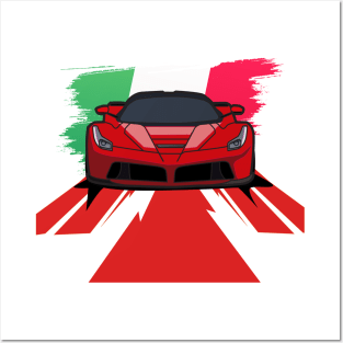 Germany car Flag Italia Posters and Art